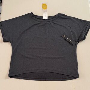 Women's Charcoal Gray Short Sleeve Top